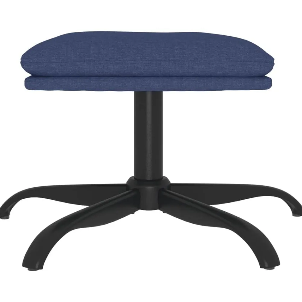 vidaXL Reposapiés de tela 60x60x36 cm Azul Outlet