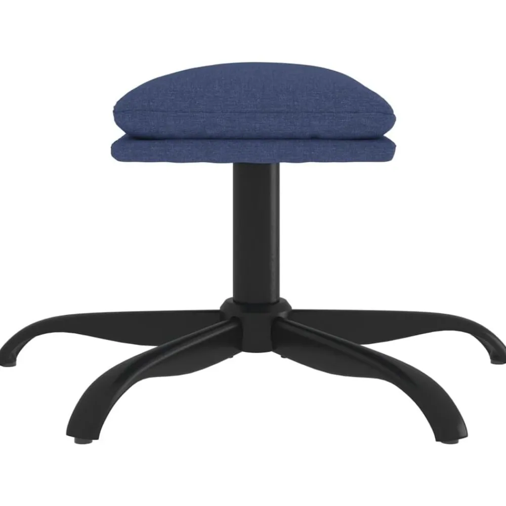 vidaXL Reposapiés de tela 60x60x36 cm Azul Outlet