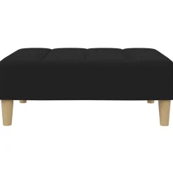 vidaXL Reposapiés de tela 77x55x31 cm Negro Clearance
