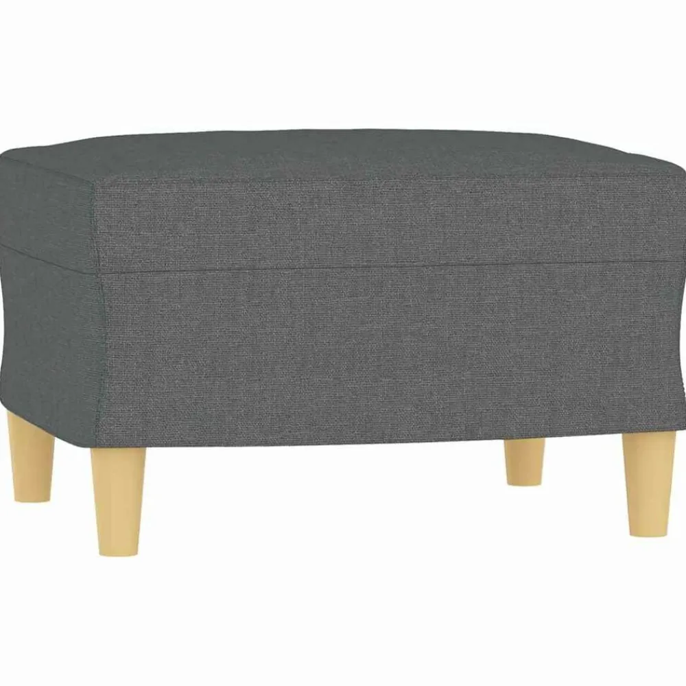vidaXL Reposapiés de tela 60x50x41 cm Gris oscuro