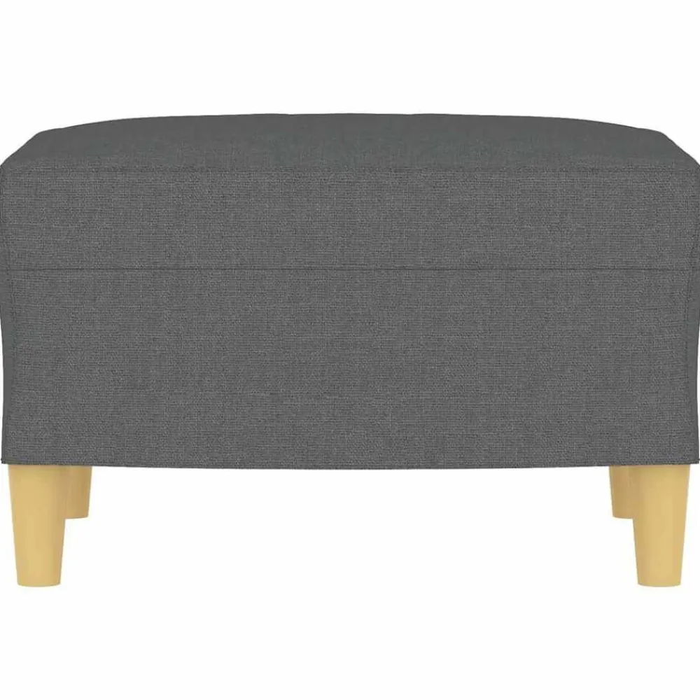 vidaXL Reposapiés de tela 60x50x41 cm Gris oscuro
