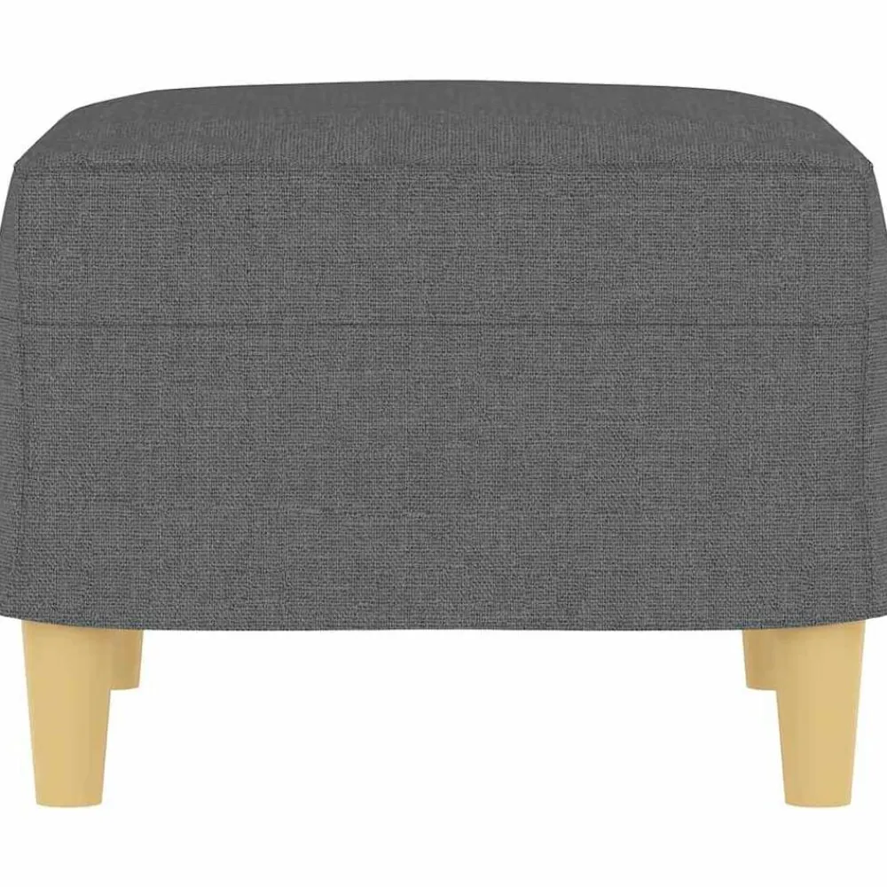 vidaXL Reposapiés de tela 60x50x41 cm Gris oscuro