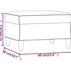 vidaXL Reposapiés de tela 60x50x41 cm Gris oscuro
