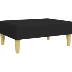 vidaXL Reposapiés de tela 77x55x31 cm Negro Online