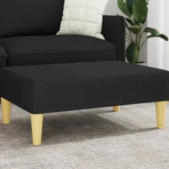 vidaXL Reposapiés de tela 77x55x31 cm Negro Online