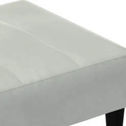 vidaXL Reposapiés de terciopelo 77x55x31 cm Gris claro Discount