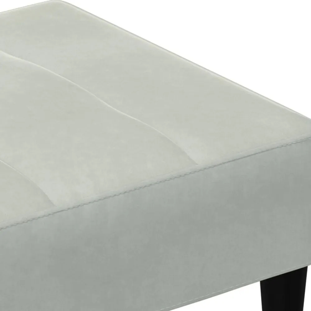vidaXL Reposapiés de terciopelo 77x55x31 cm Gris claro Discount