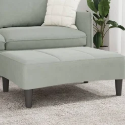 vidaXL Otomanas-Reposapiés de terciopelo 77x55x31 cm
