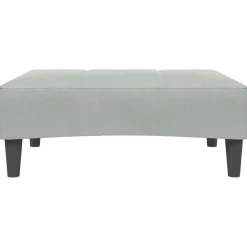 vidaXL Otomanas-Reposapiés de terciopelo 77x55x31 cm