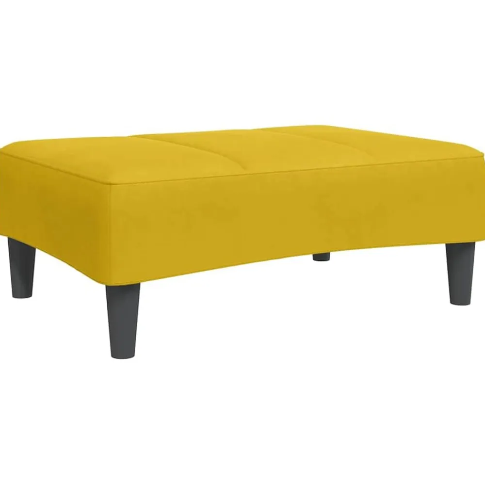 vidaXL Reposapiés de terciopelo 77x55x31 cm Amarillo Sale