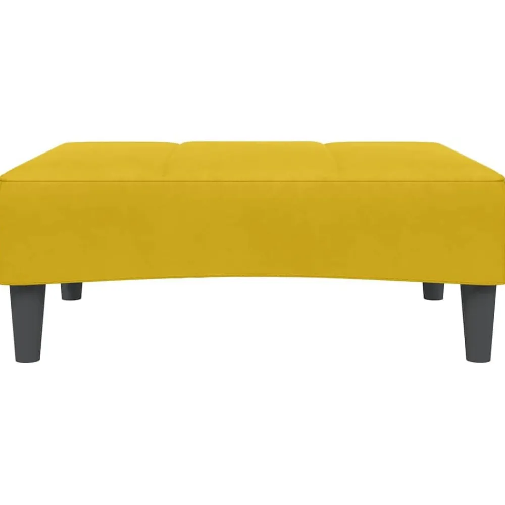 vidaXL Reposapiés de terciopelo 77x55x31 cm Amarillo Sale
