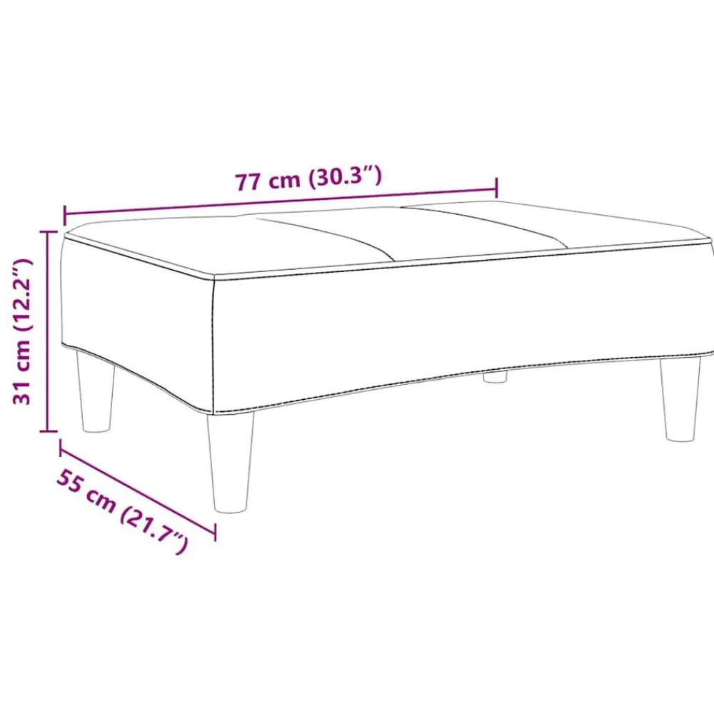 vidaXL Reposapiés de terciopelo 77x55x31 cm Amarillo Sale