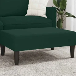 vidaXL Reposapiés de terciopelo 77x55x31 cm Verde oscuro Best