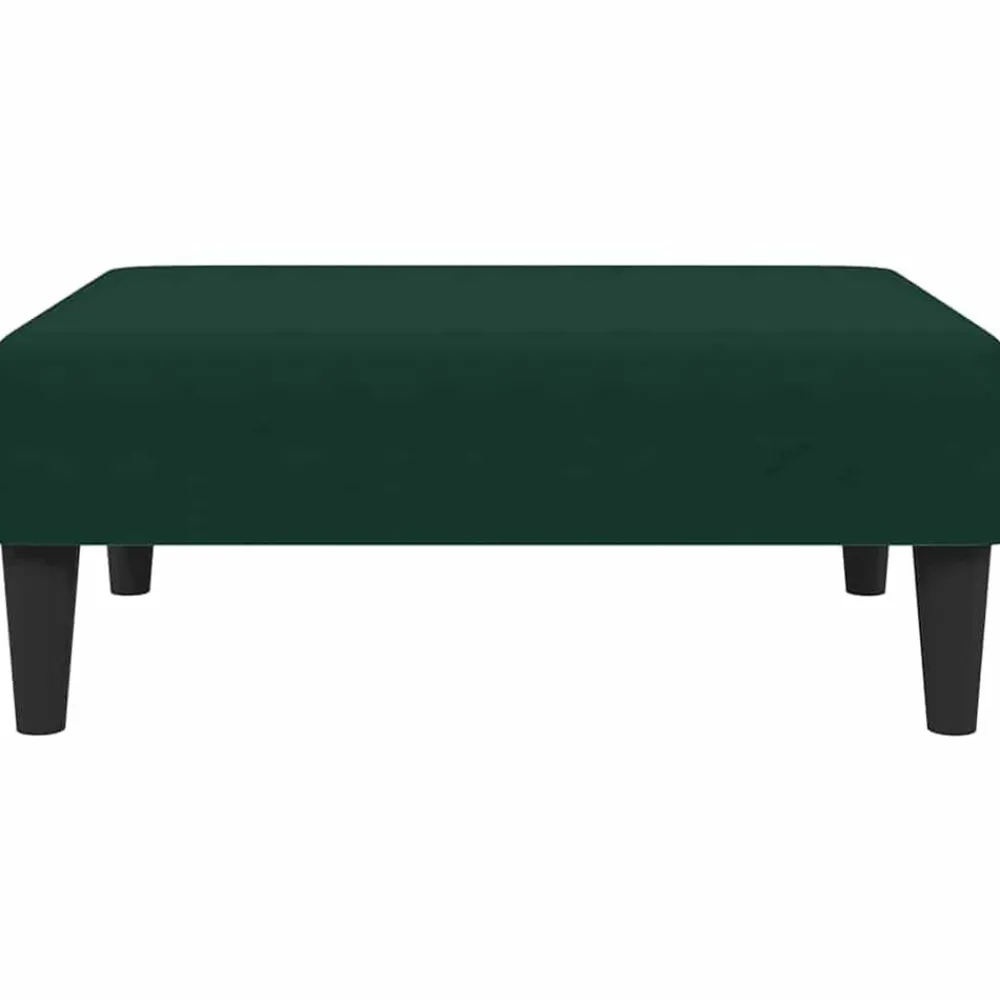 vidaXL Reposapiés de terciopelo 77x55x31 cm Verde oscuro Best