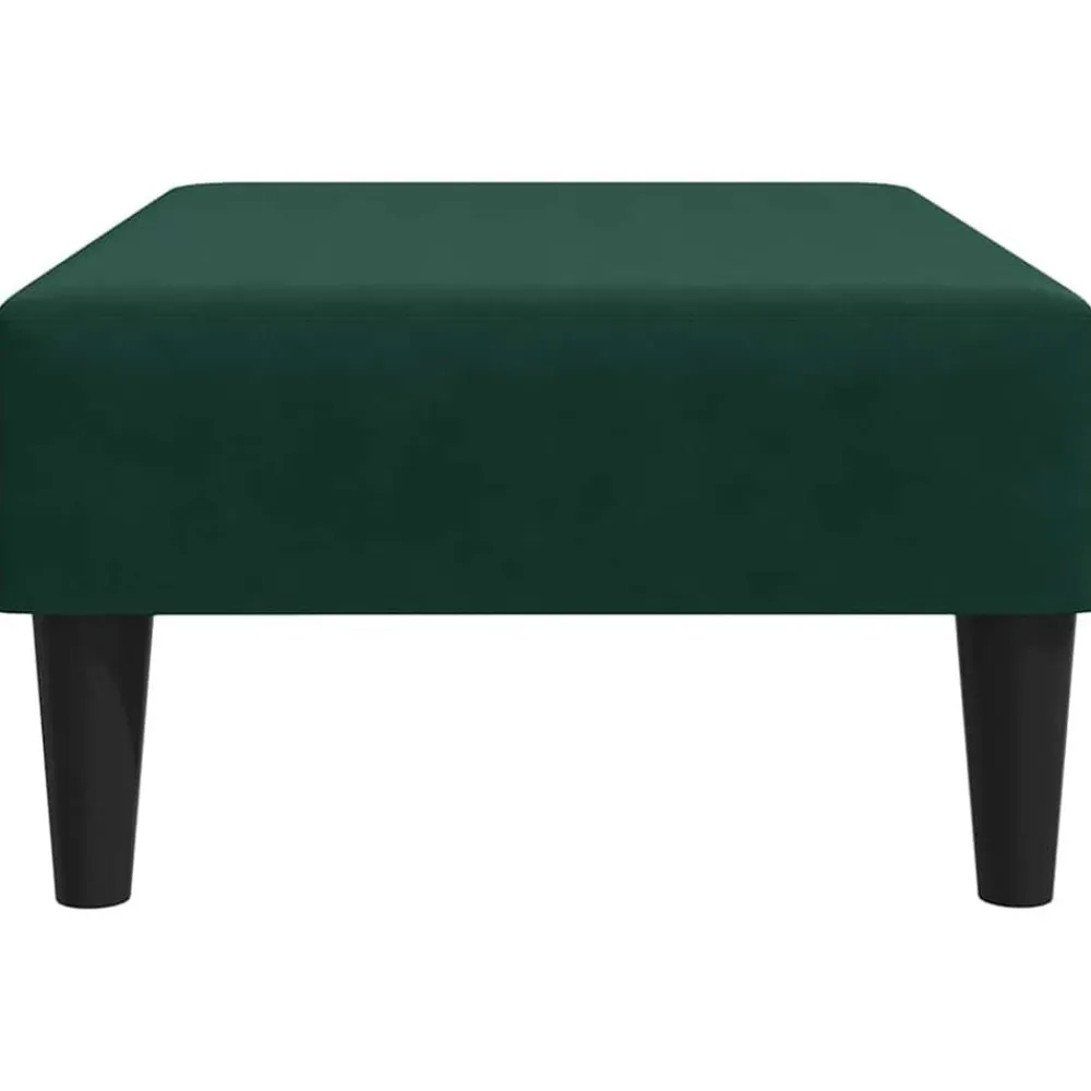 vidaXL Reposapiés de terciopelo 77x55x31 cm Verde oscuro Best