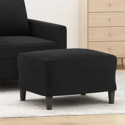 vidaXL Reposapiés de terciopelo 60x50x41 cm Negro Sale