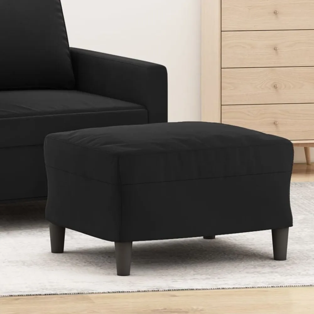 vidaXL Reposapiés de terciopelo 60x50x41 cm Negro Sale