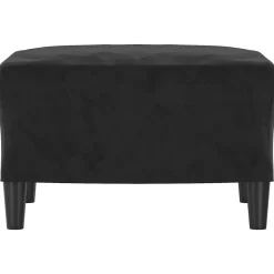 vidaXL Reposapiés de terciopelo 60x50x41 cm Negro Sale
