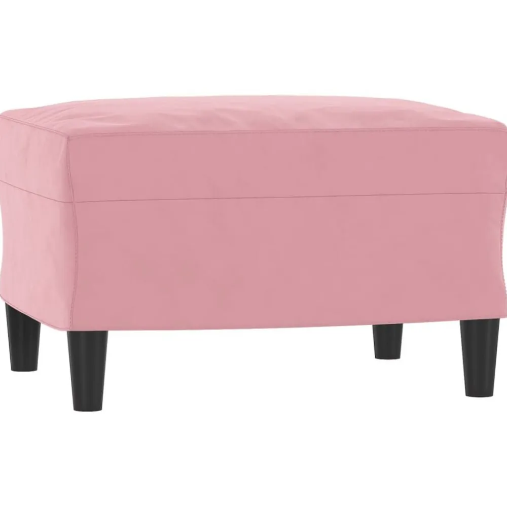 vidaXL Otomanas-Reposapiés de terciopelo 60x50x41 cm