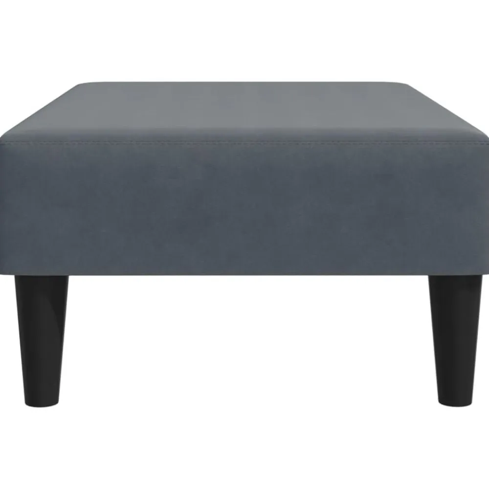 vidaXL Reposapiés de terciopelo 77x55x31 cm Gris oscuro New
