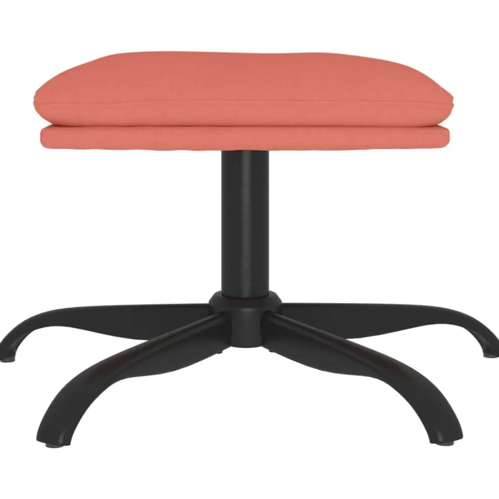 vidaXL Reposapiés de terciopelo 60x60x36 cm Rosa Discount