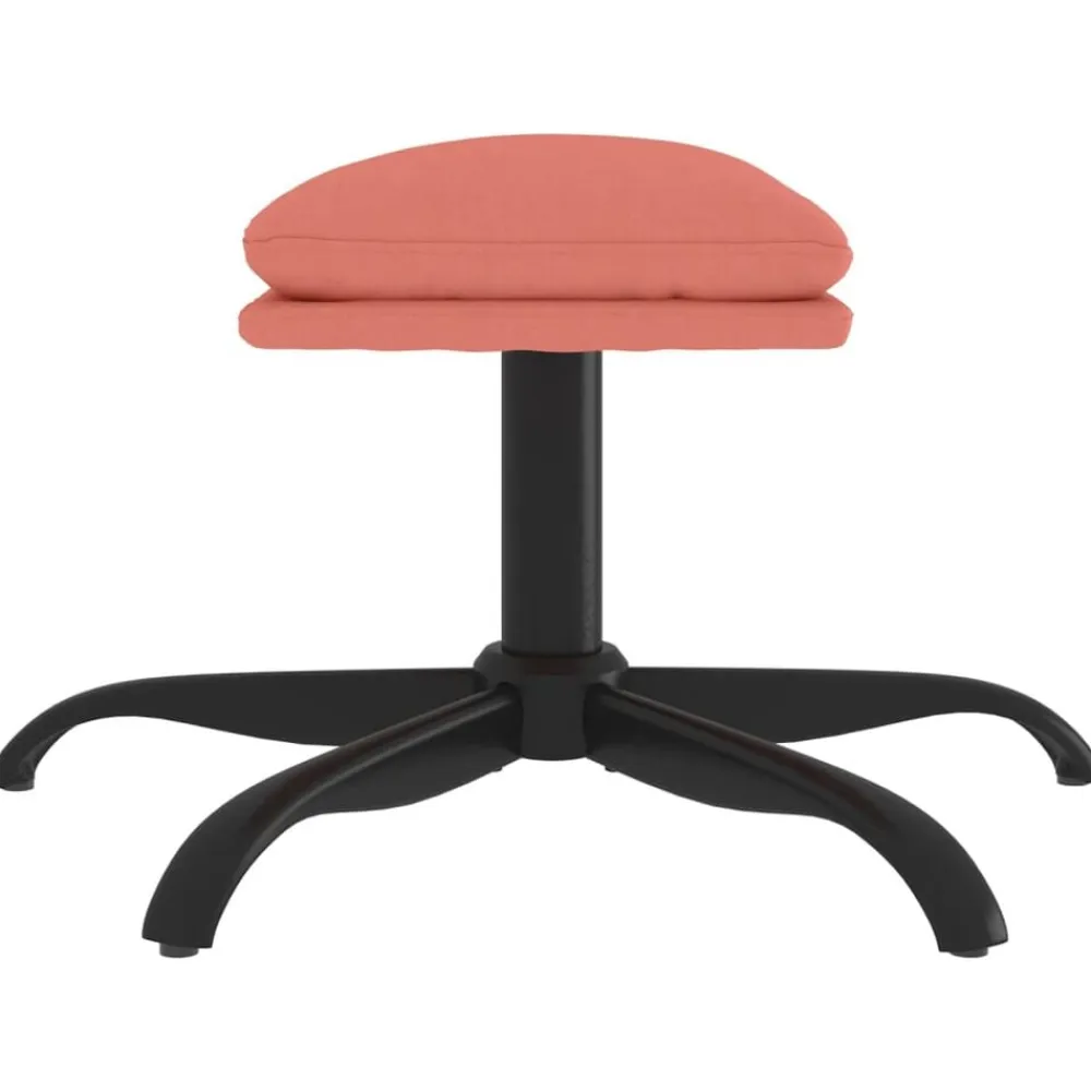 vidaXL Reposapiés de terciopelo 60x60x36 cm Rosa Discount