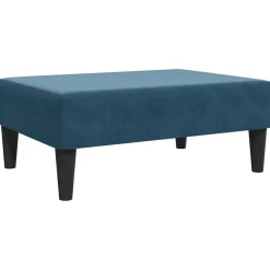 vidaXL Reposapiés de terciopelo 77x55x31 cm Azul Discount
