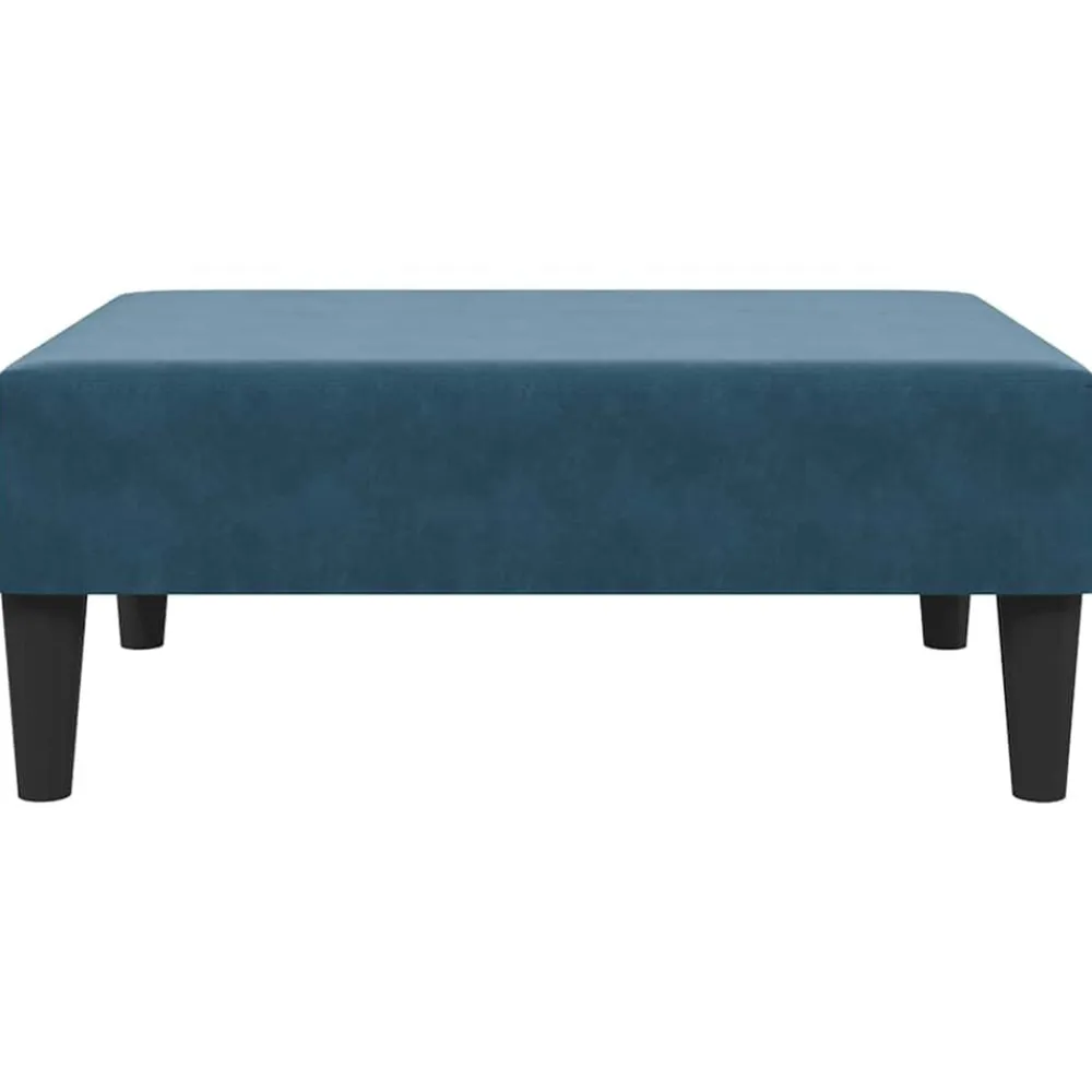 vidaXL Reposapiés de terciopelo 77x55x31 cm Azul Discount