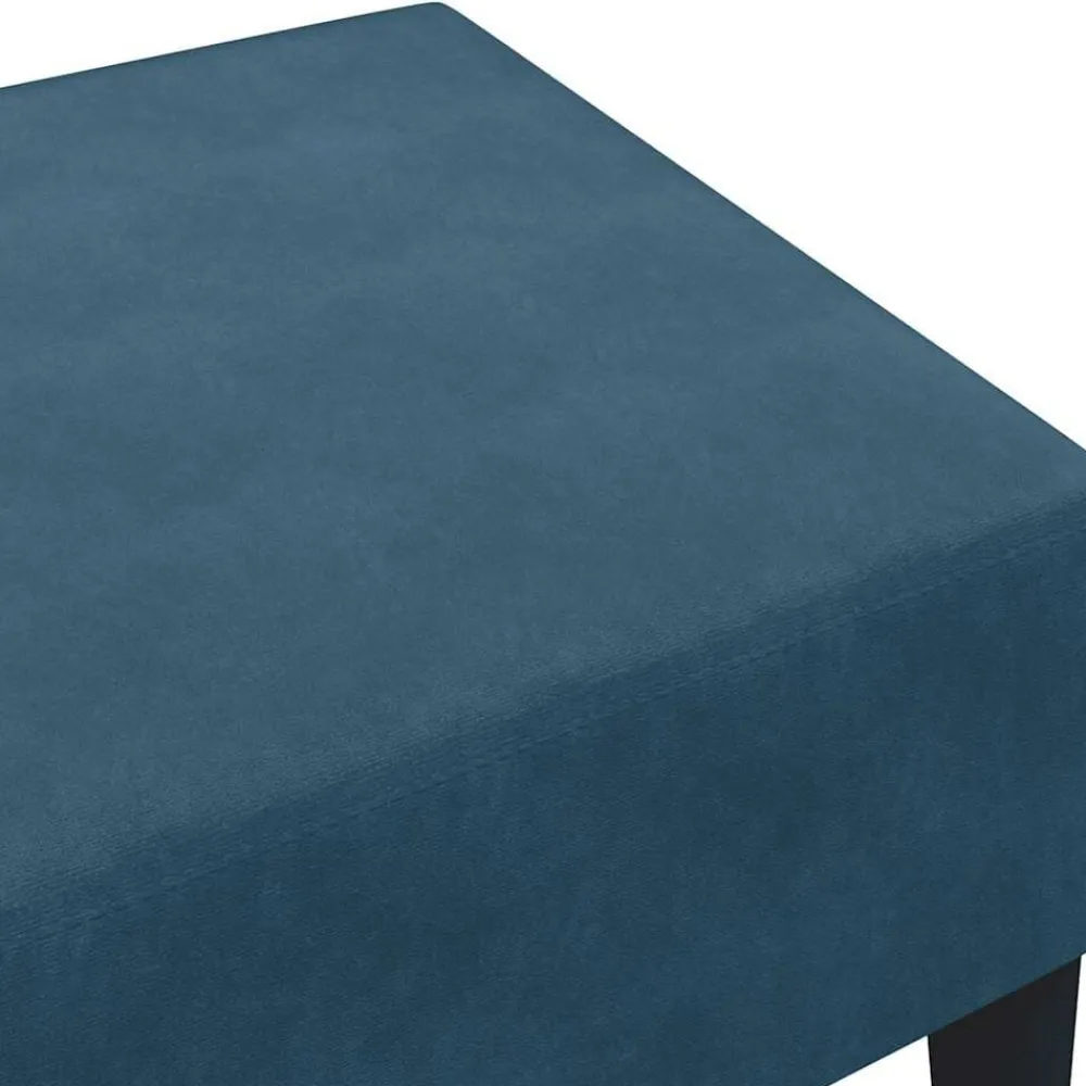 vidaXL Reposapiés de terciopelo 77x55x31 cm Azul Discount