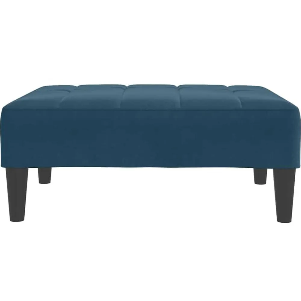 vidaXL Reposapiés de terciopelo 77x55x31 cm Azul Sale