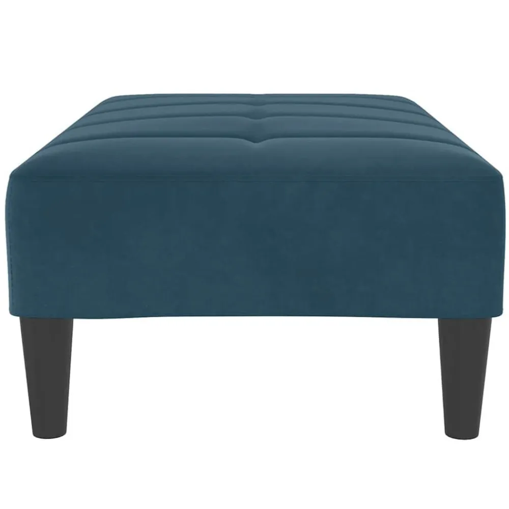 vidaXL Reposapiés de terciopelo 77x55x31 cm Azul Sale