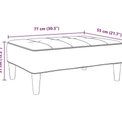 vidaXL Reposapiés de terciopelo 77x55x31 cm Azul Sale