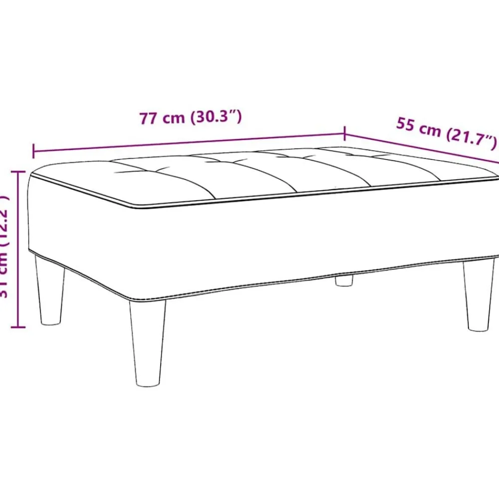 vidaXL Reposapiés de terciopelo 77x55x31 cm Azul Sale