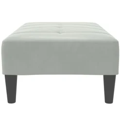 vidaXL Reposapiés de terciopelo 77x55x31 cm Gris claro Outlet