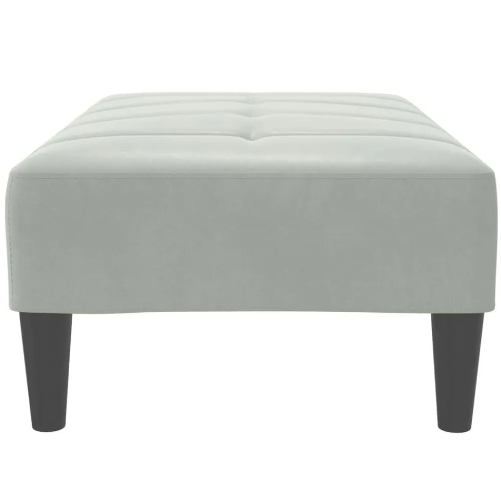 vidaXL Reposapiés de terciopelo 77x55x31 cm Gris claro Outlet