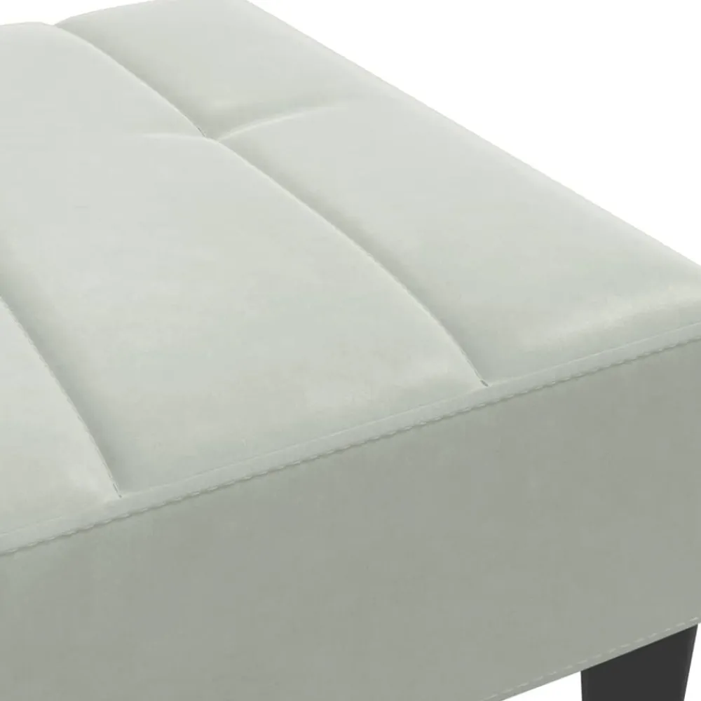 vidaXL Reposapiés de terciopelo 77x55x31 cm Gris claro Outlet