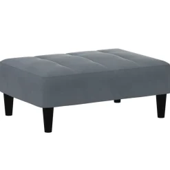 vidaXL Reposapiés de terciopelo 77x55x31 cm Gris oscuro Sale
