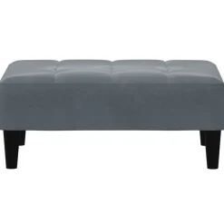 vidaXL Reposapiés de terciopelo 77x55x31 cm Gris oscuro Sale