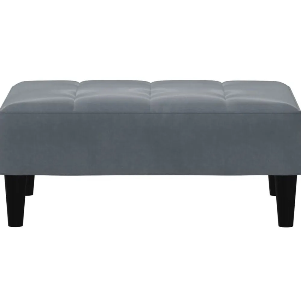 vidaXL Reposapiés de terciopelo 77x55x31 cm Gris oscuro Sale