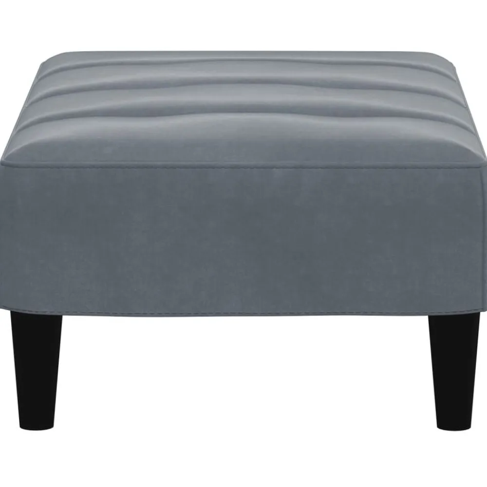vidaXL Reposapiés de terciopelo 77x55x31 cm Gris oscuro Sale