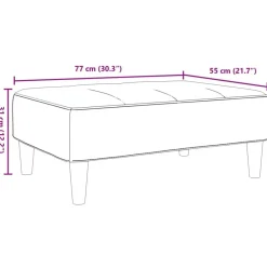 vidaXL Reposapiés de terciopelo 77x55x31 cm Gris oscuro Sale