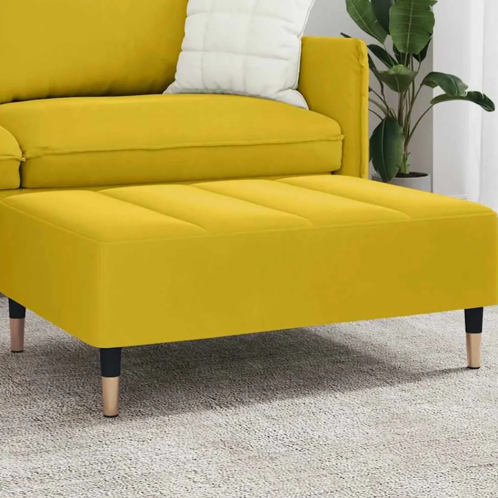 vidaXL Otomanas-Reposapiés de terciopelo 77x55x31 cm