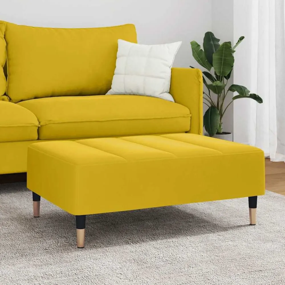 vidaXL Otomanas-Reposapiés de terciopelo 77x55x31 cm