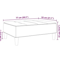 vidaXL Otomanas-Reposapiés de terciopelo 77x55x31 cm