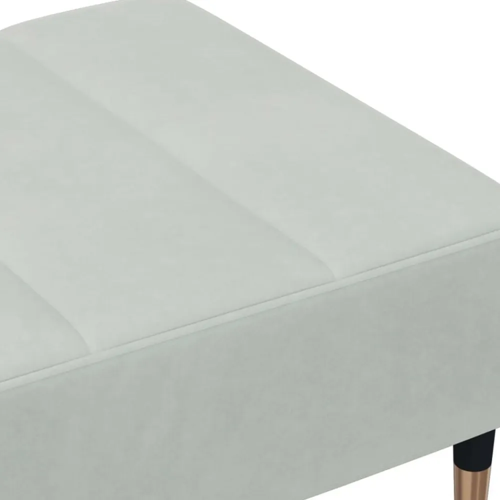 vidaXL Reposapiés de terciopelo 77x55x31 cm Gris claro Discount