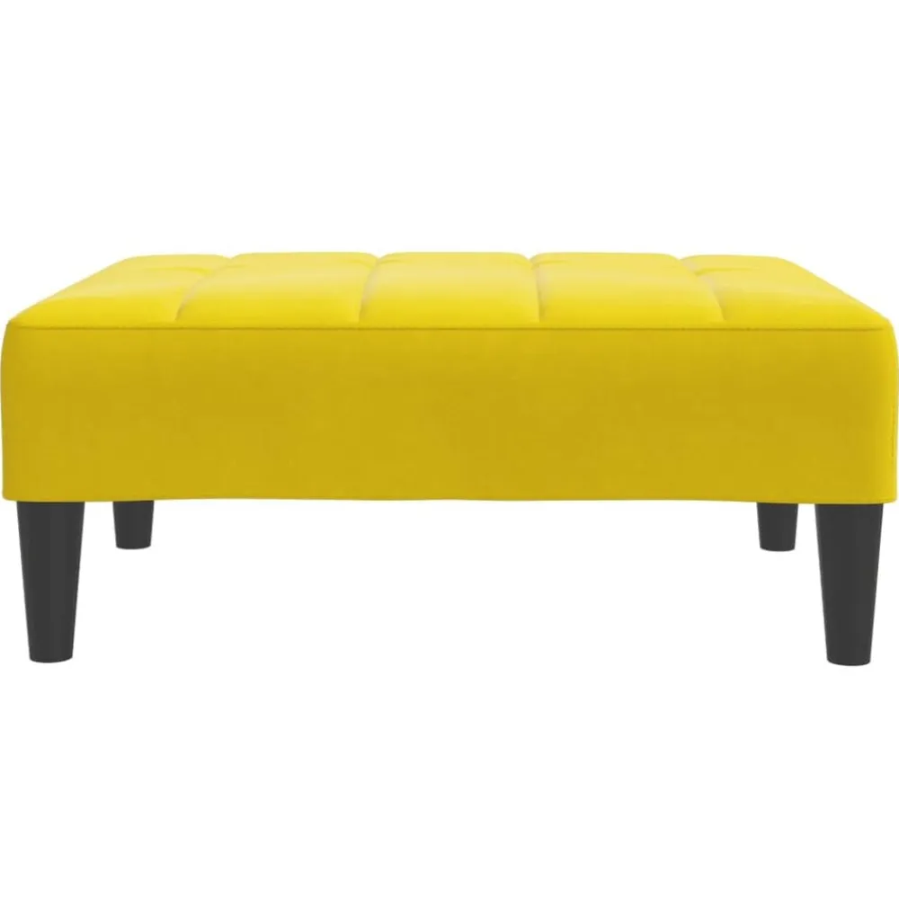 vidaXL Reposapiés de terciopelo 77x55x31 cm Amarillo Discount