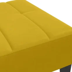 vidaXL Reposapiés de terciopelo 77x55x31 cm Amarillo Discount