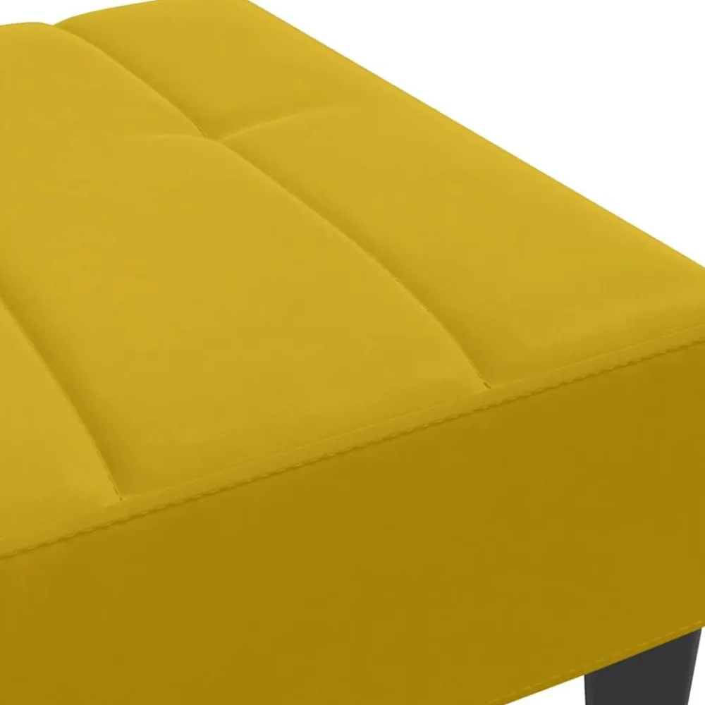 vidaXL Reposapiés de terciopelo 77x55x31 cm Amarillo Discount