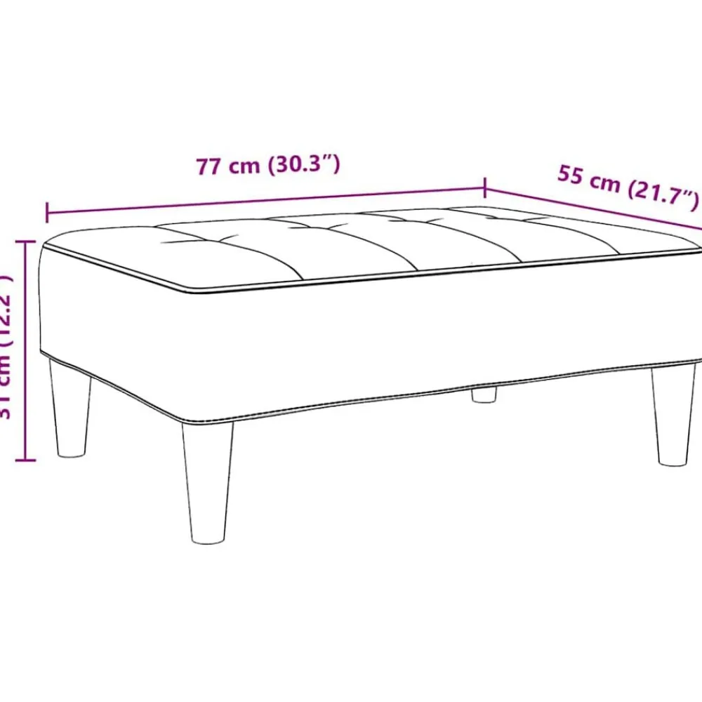 vidaXL Reposapiés de terciopelo 77x55x31 cm Amarillo Discount