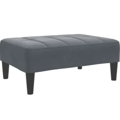 vidaXL Reposapiés de terciopelo 77x55x31 cm Gris oscuro Sale